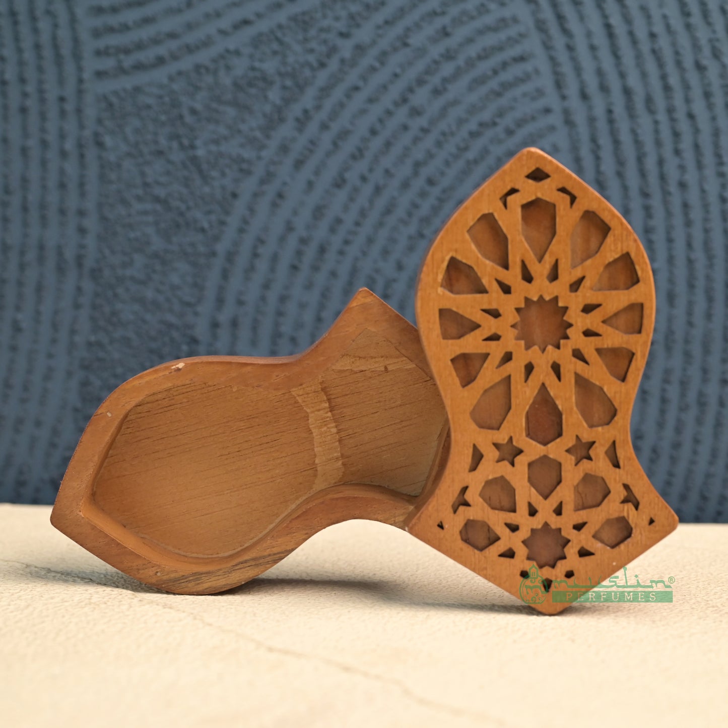 Sandal-Shaped Handcrafted Teak Wood Bukhoor Storage Box
