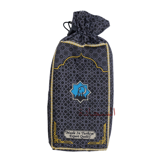 Travel Prayer Rug - Thin 24x40In Crescent Mosque Sajadah Design Prayer Rug