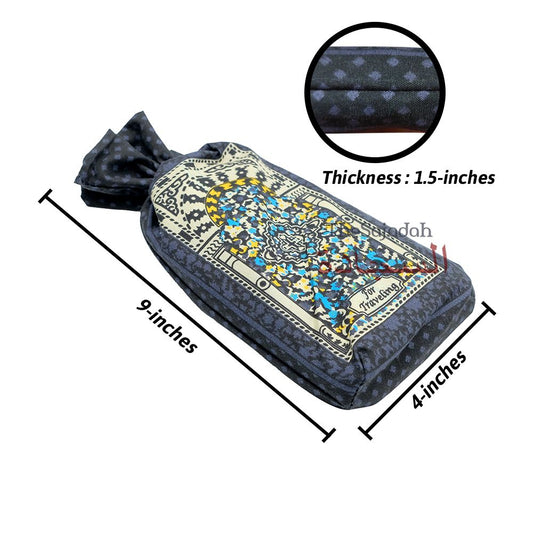 Travel Prayer Rug – Thin 24x40In “Madina” Flower Design Sajadah Prayer Rug