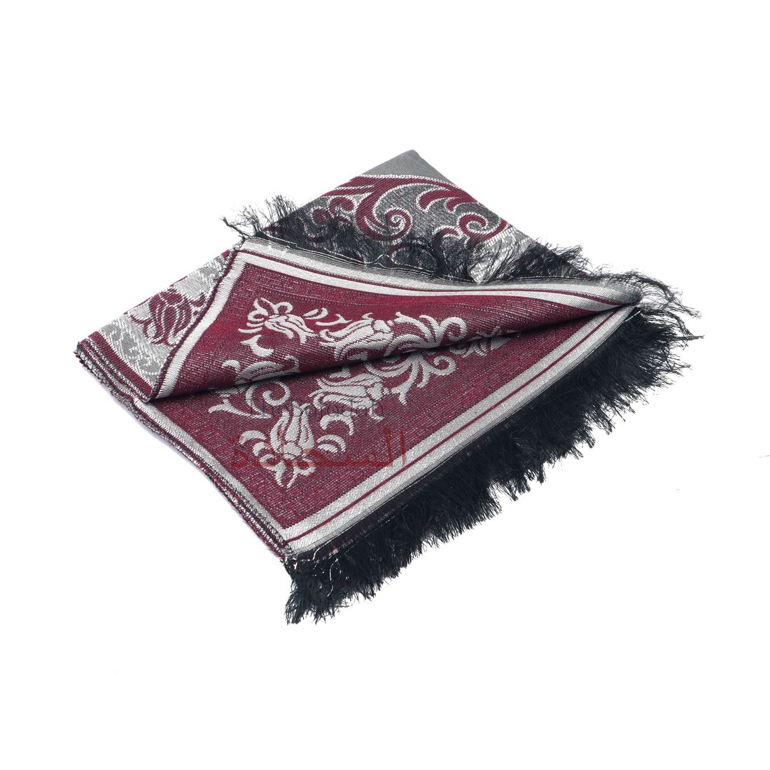 Wine Red Thin Prayer Rug 47×25-inch – Perfect for Travel, Folds Small