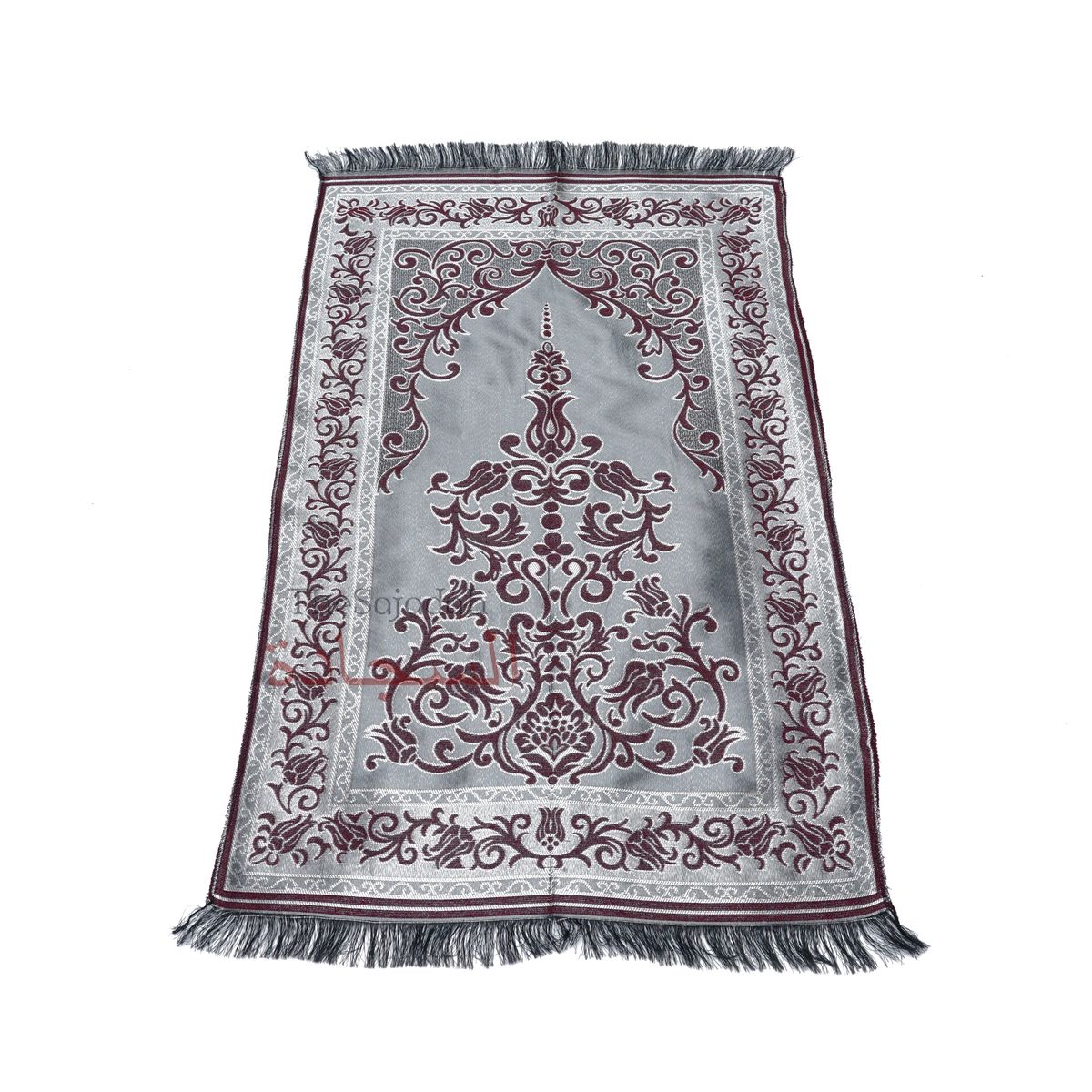 Wine Red Thin Prayer Rug 47×25-inch – Perfect For Travel, Folds Small