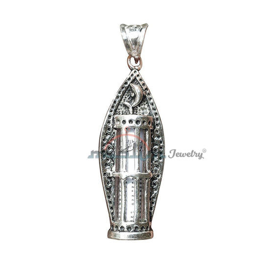Jawshan Kabir Glass Vial Sterling Silver Dolphin Talisman Pendant