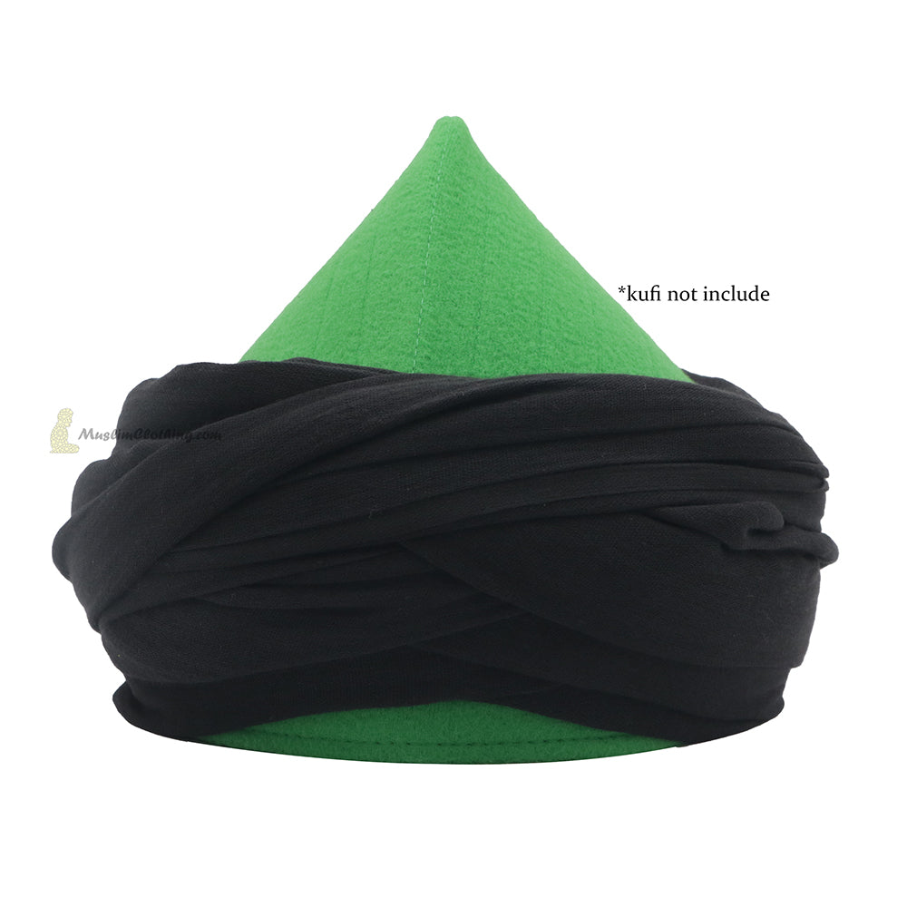 Kain Sorban Hitam untuk Amamah Islami, 100% Katun Jepang Tipis