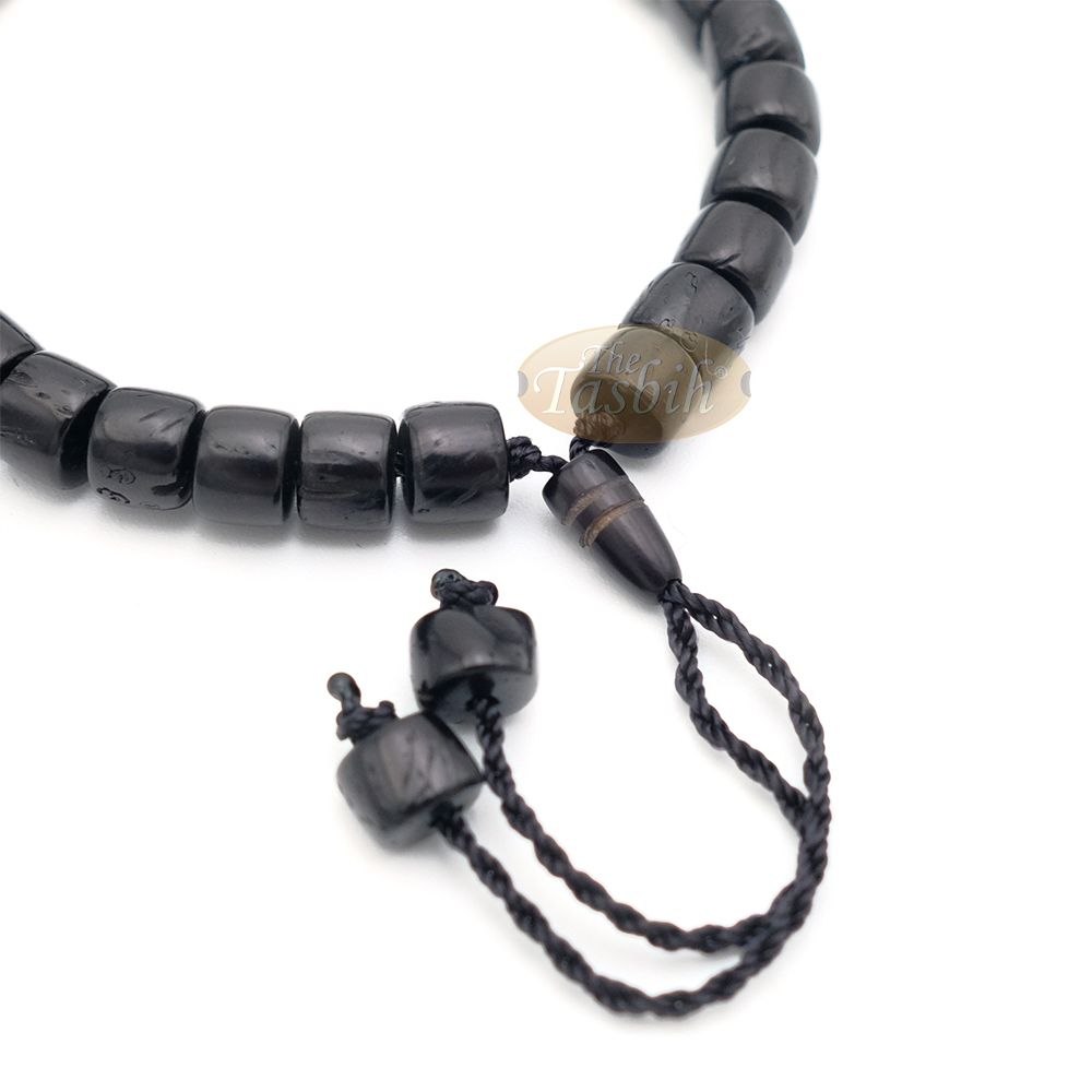 Black Kuka 29ct Bracelet – Adjustable Handcrafted 5×6 mm Cylinder Genuine Natural Color Shiny Seed Beads in Gift Box