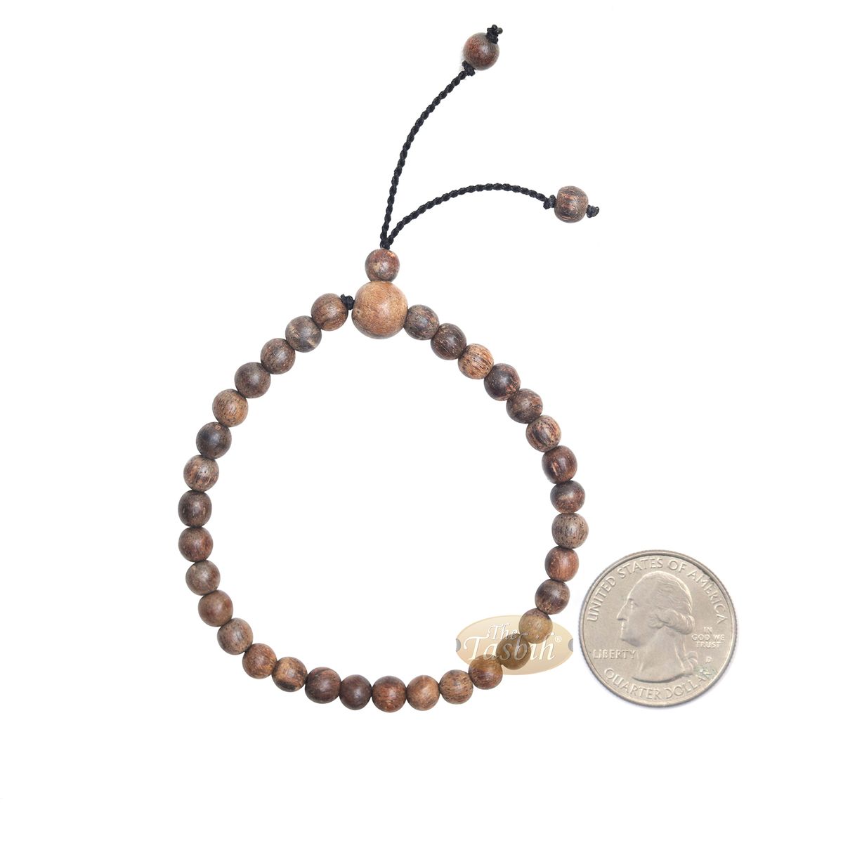Kids & Toddlers Oud Bracelet Adjustable x-Small 4 mm Agarwood 5-6” Tasbih 33 Beads