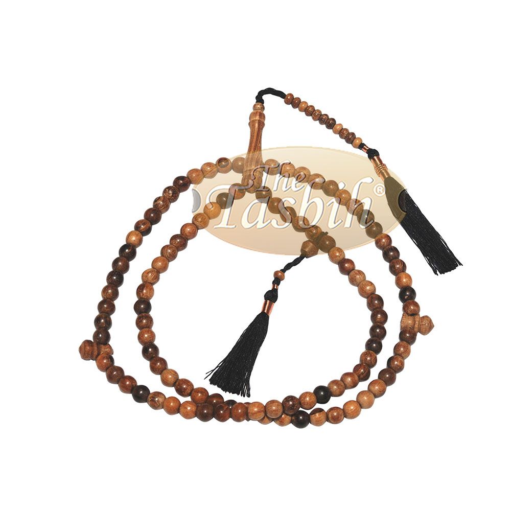 Prayer Beads Dhikr Dark Brown 8 mm Oud Aloeswood Agarwood Tasbih with Tassels