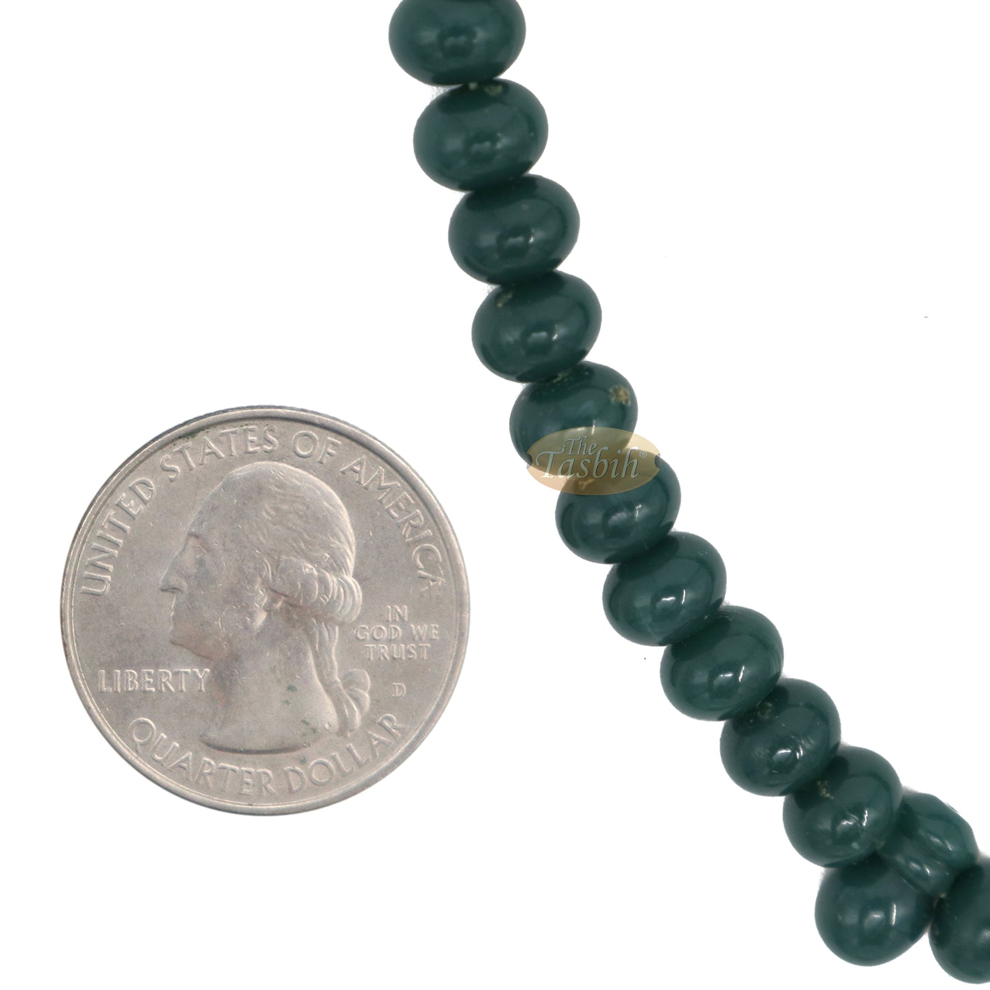 Small Forest Green Plastic Tasbih 6x5 mm Beads Dhikr Zikr Prayer Beads