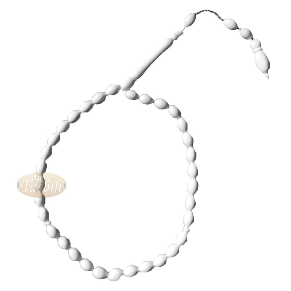 Small Camel Bone 6×8 mm Elongated Oval 33 Beads Tasbih
