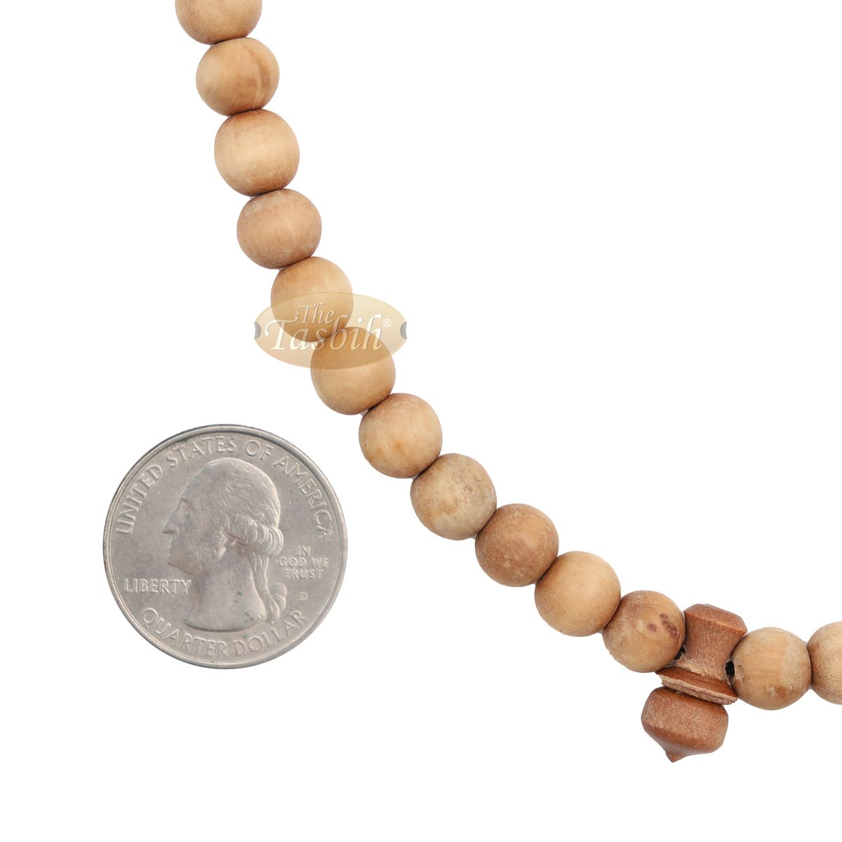 Sandalwood Jerrahi Prayer Beads Scented Tasbih Misbaha 8 mm 11-Bead Marker Black Tassel