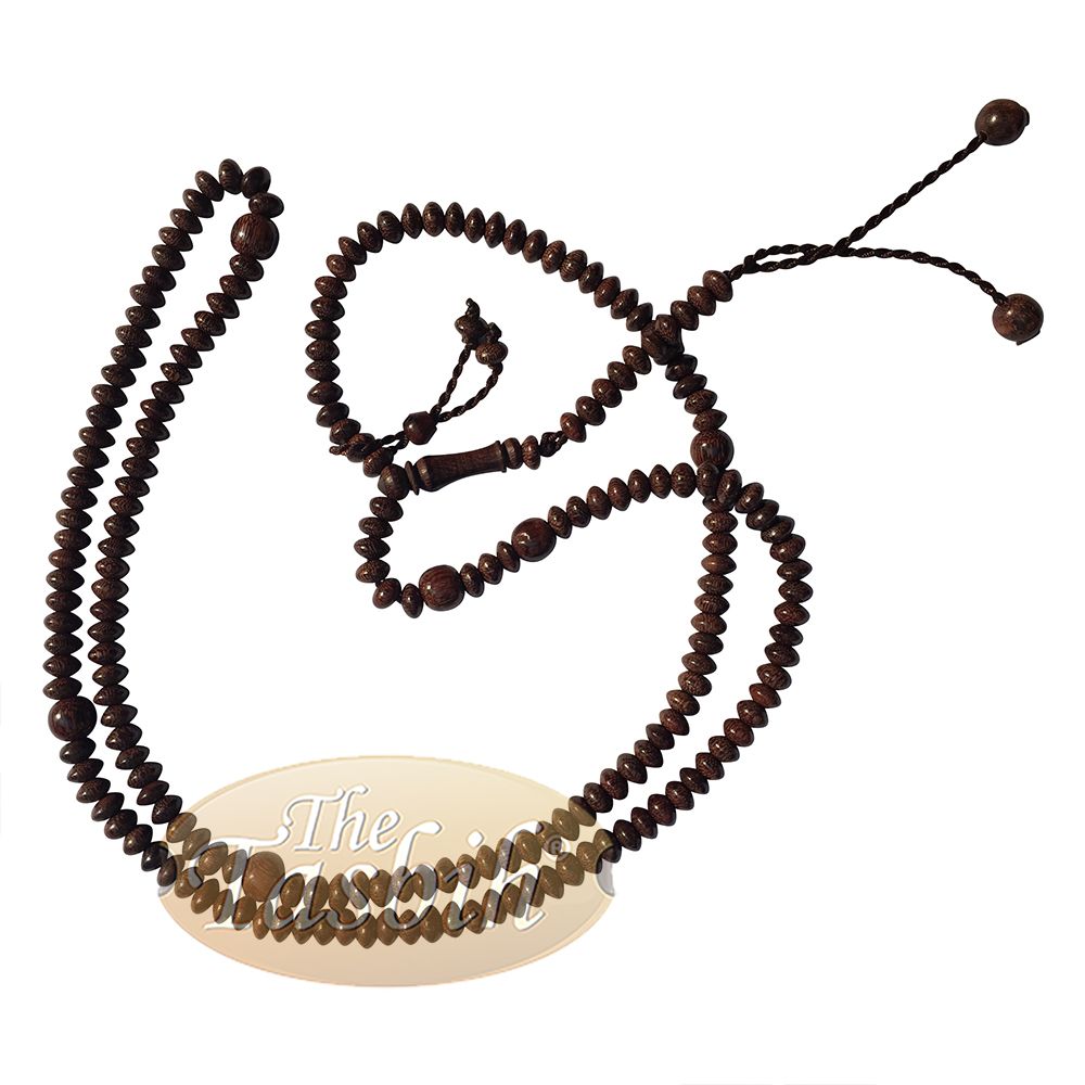Naqshbandi Tasbih Tamarind Wood 4×6 mm Saucer 8 mm Dividers