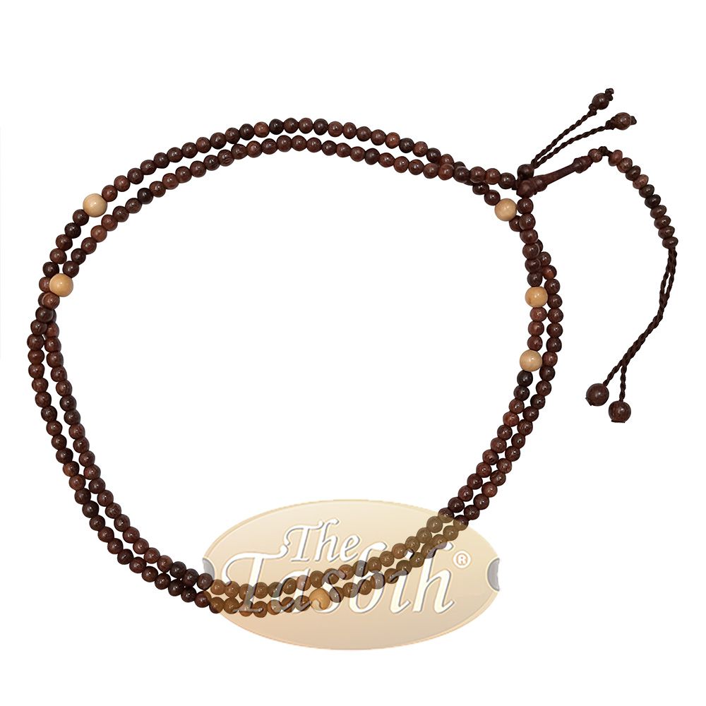 Naqshbandi Tasbih Tamarind Wood 4×6 mm Saucer 8 mm with Yellow Citrus Dividers