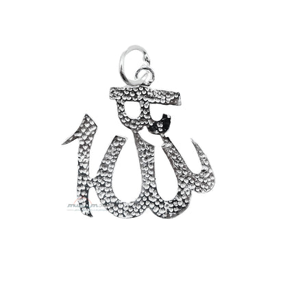 Small Sterling Silver Cut-Out Style Allah Islamic Pendant