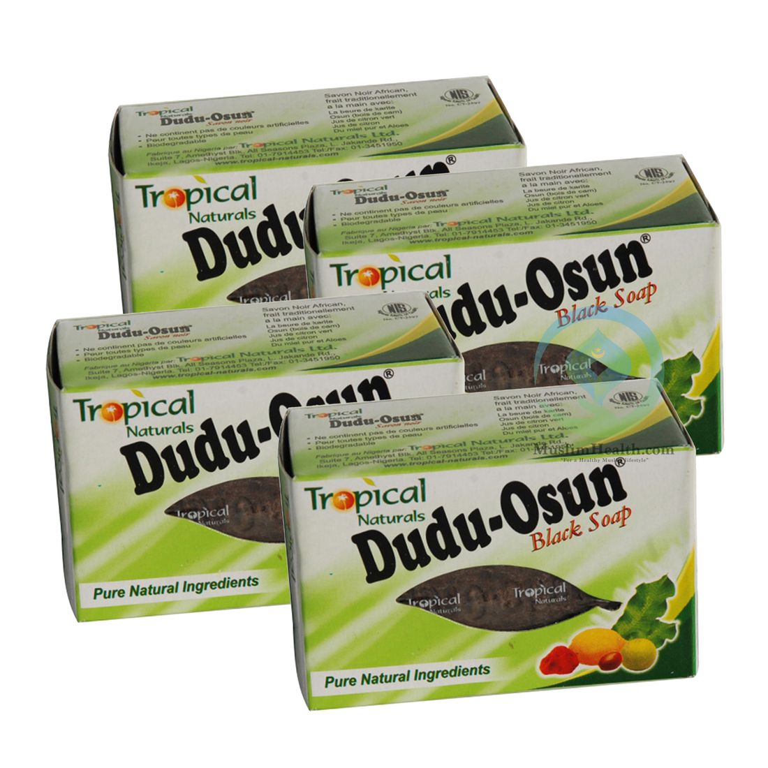 Imported Authentic Natural African Dudu-Osun Black Soap (4 pcs)