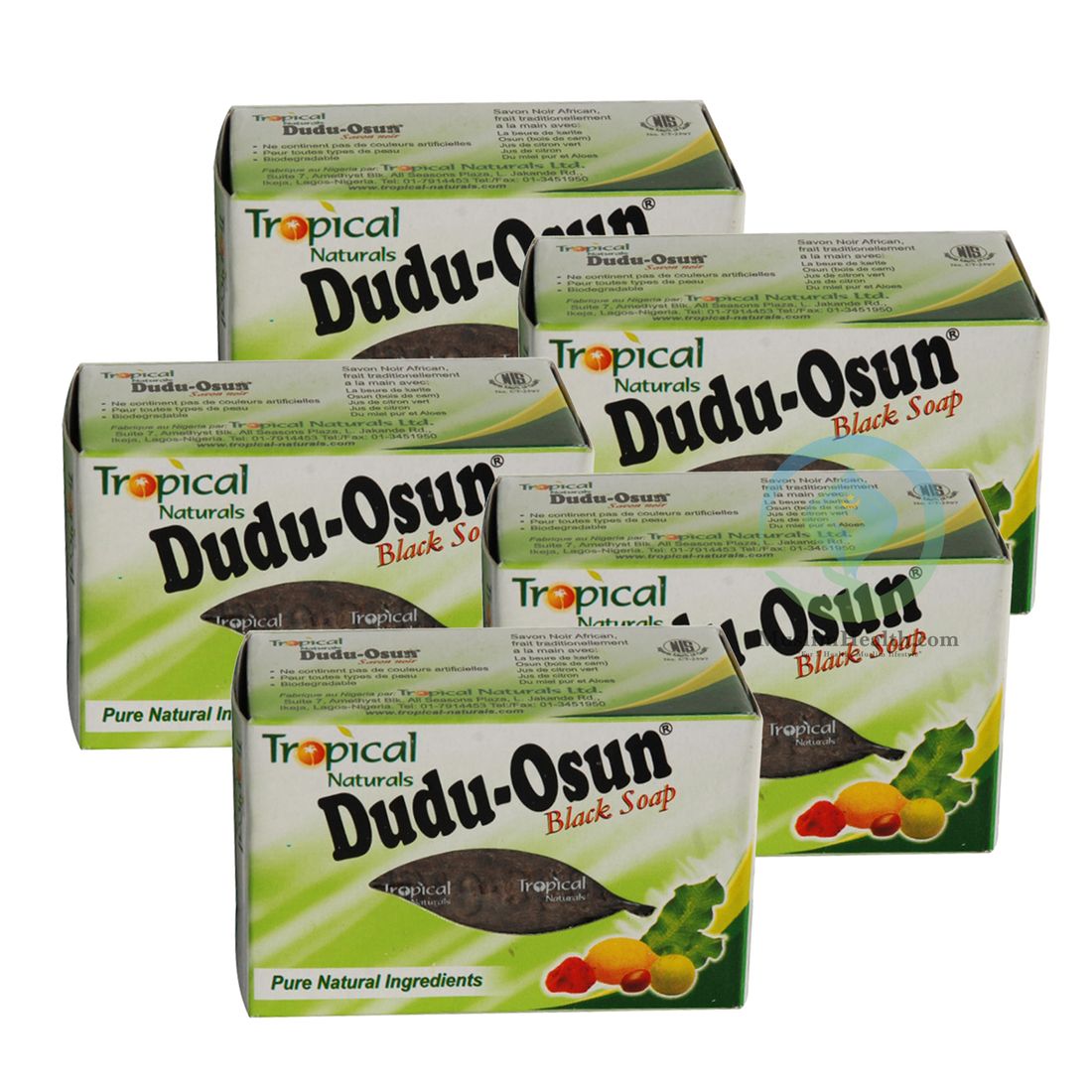 Imported Authentic Natural African Dudu-Osun Black Soap (5 pcs)