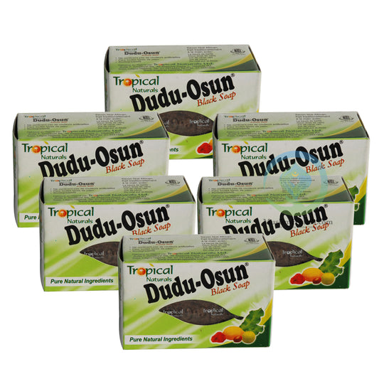 Imported Authentic Natural African Dudu-Osun Black Soap (6 Pcs)