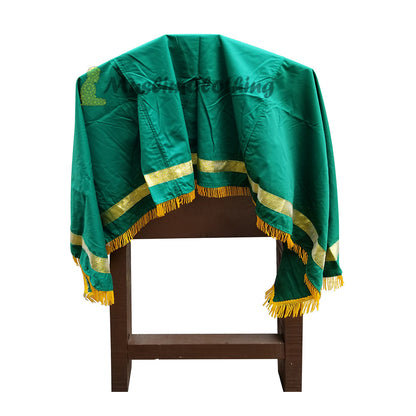 Large Heavyweight Burial Coffin Chadar Casket Cover Islamic Janazah Cloth Green Golden Yellow