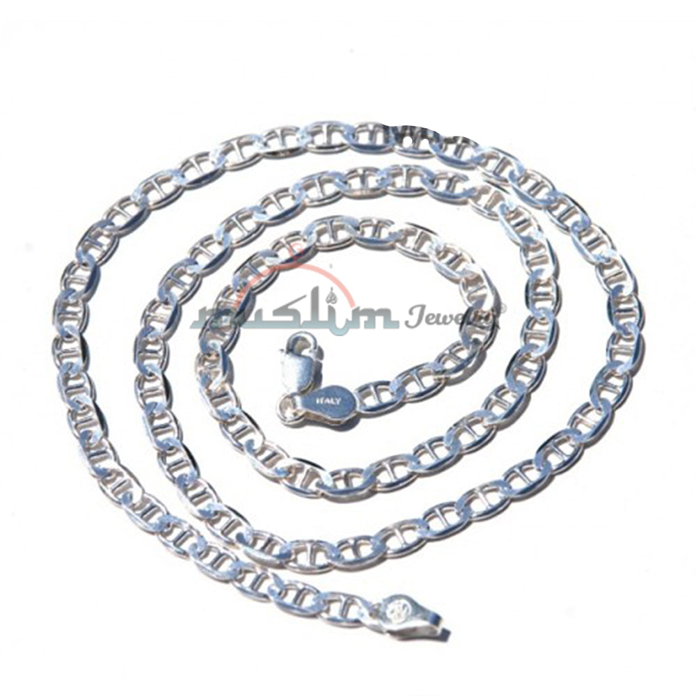 High Quality Sterling Silver 100 Gauge Marina Chain Jewelry Necklace