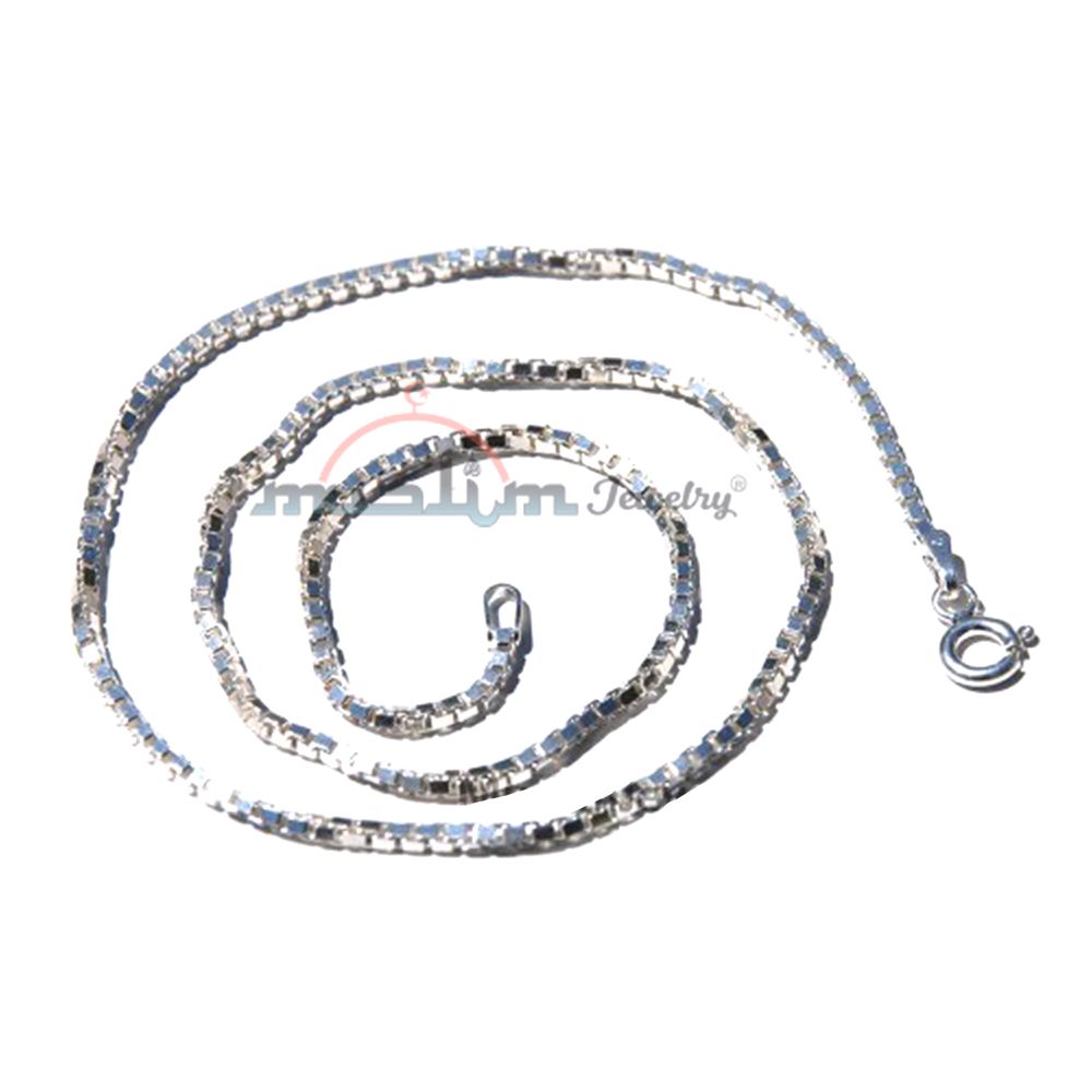 High Quality Sterling Silver Sturdy 35 Gauge Square Box Chain 2×2 mm Jewelry Necklace