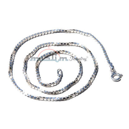 High Quality Sterling Silver Sturdy 35 Gauge Square Box Chain 2×2 mm Jewelry Necklace