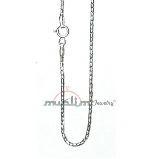 High Quality Sterling Silver 17-Inch Sterling Silver Rounded Box Chain