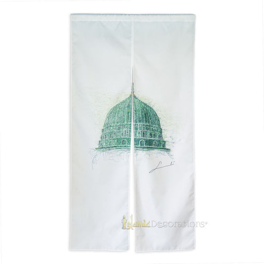 Penutup Pintu Ka'bah Masjid Nabawi Islami Dekorasi Rumah Muslim Karya Seni Asli oleh Ustadh Haeri Nurdi – 33×65 inci (85x165cm)