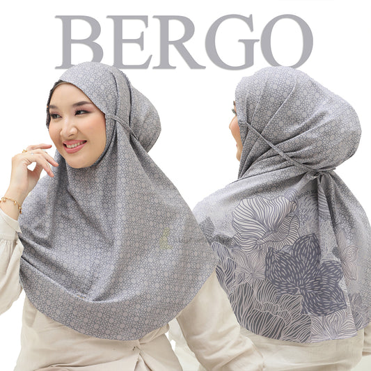 Aisyah Scarves® Bergo Poppy Abu-Abu