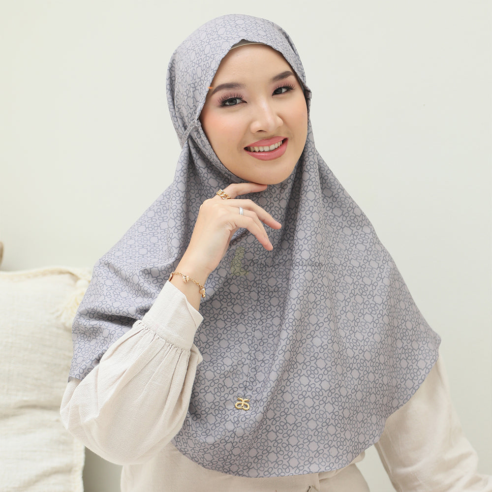 Aisyah Scarves® Bergo Poppy Gray