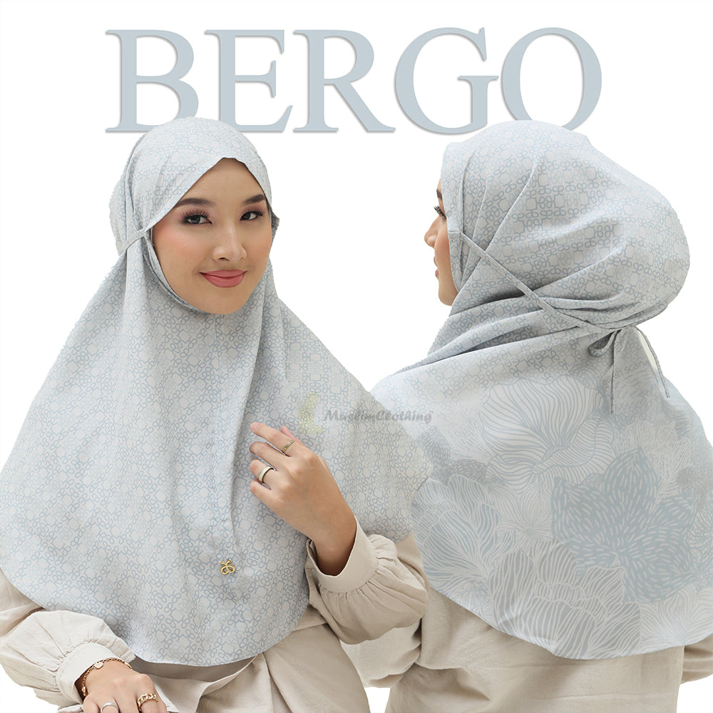 Syal Aisyah Bergo Poppy Biru Muda