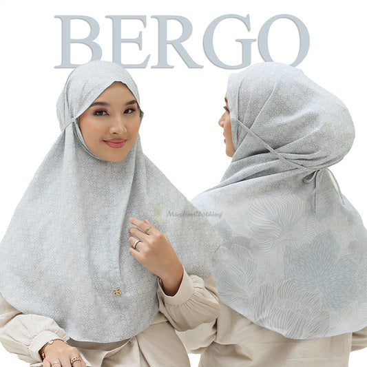 Syal Aisyah Bergo Poppy Biru Muda