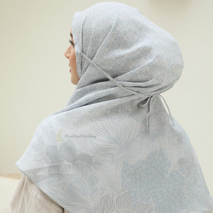 Syal Aisyah Bergo Poppy Biru Muda