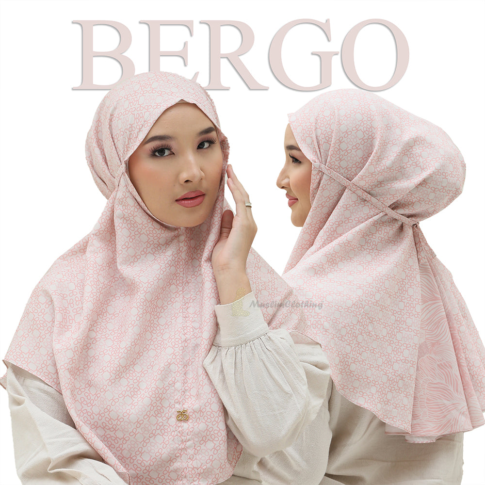 Syal Aisyah Bergo Poppy Pink Muda