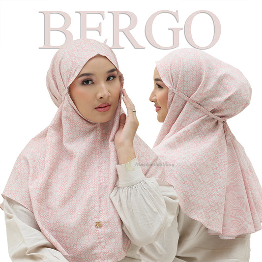 Syal Aisyah Bergo Poppy Pink Muda