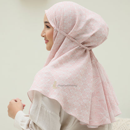 Syal Aisyah Bergo Poppy Pink Muda