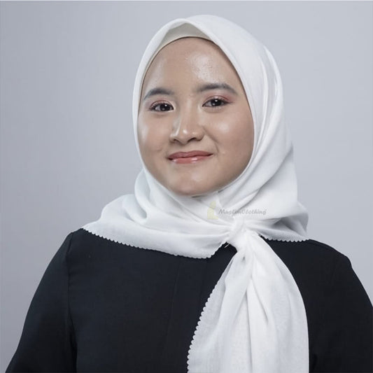 Aisyah Scarves White Basic Series Titanium Voal Scarf Hijab