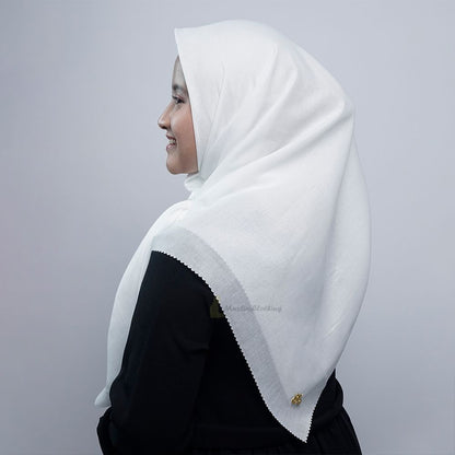 Aisyah Scarves® White Basic Series Titanium Voal Scarf Hijab