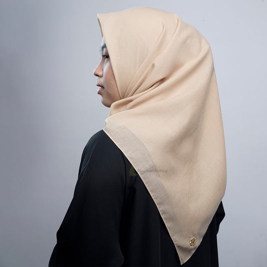 Aisyah Scarves® Cream Basic Series Titanium Voal Scarf Hijab