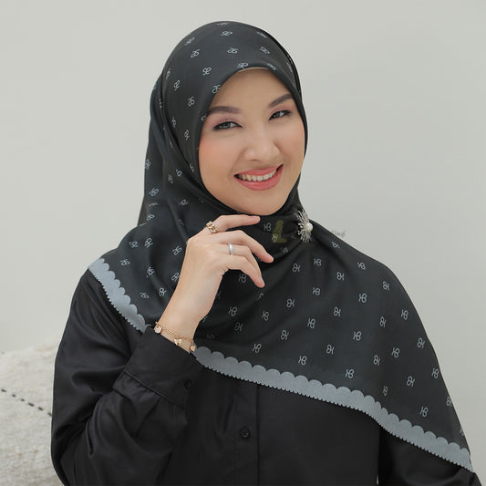 Aisyah Scarves Ink Monogram Series Ultrafine Voal Scarf Hijab