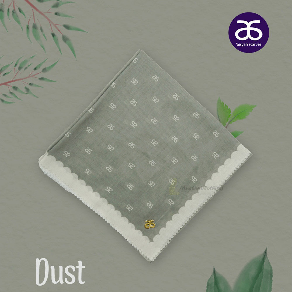 Aisyah Scarves® Dust Monogram Series Ultrafine Voal Scarf Hijab