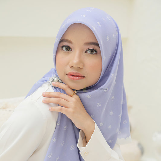 Aisyah Scarves Lila Monogram Series Ultrafine Voal Scarf Hijab