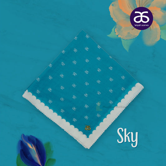 Aisyah Scarves® Sky Monogram Series Ultrafine Voal Scarf Hijab