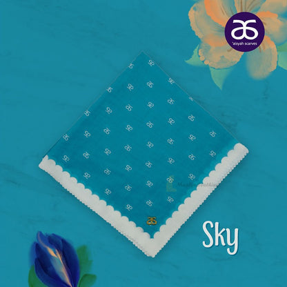 Aisyah Scarves® Sky Monogram Series Ultrafine Voal Scarf Hijab