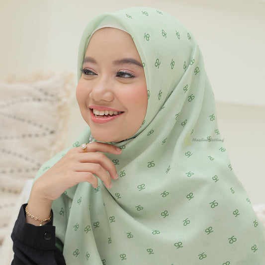 Aisyah Scarves Lettuce Monogram Series Ultrafine Voal Scarf Hijab