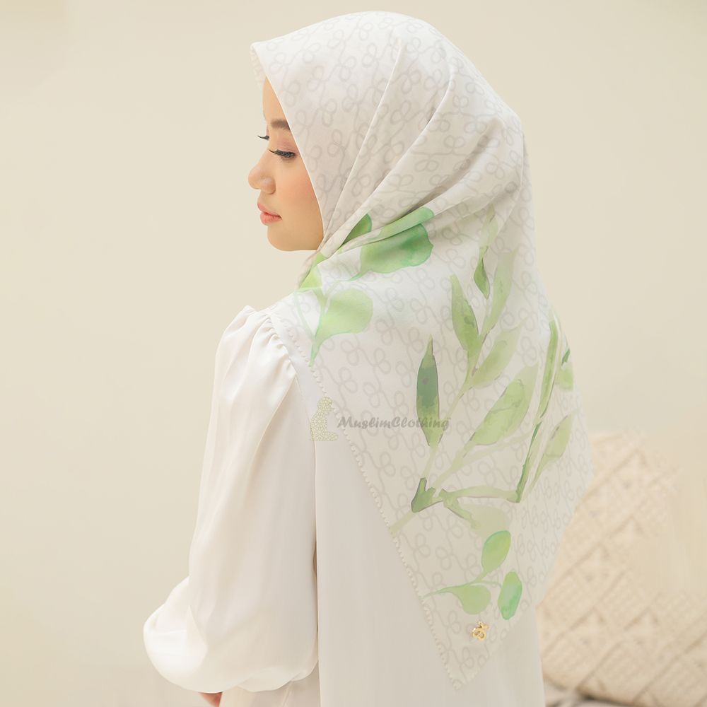 Aisyah Scarves® White Aranya Series Ultrafine Voal Scarf Hijab