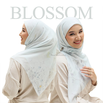 Aisyah Scarf Bliss Light Blue Blossom Series Scarf Hijab