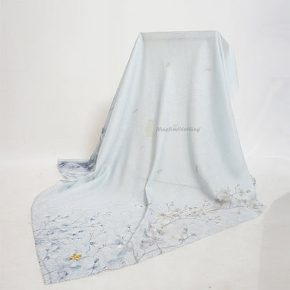 Aisyah Scarf Bliss Light Blue Blossom Series Scarf Hijab