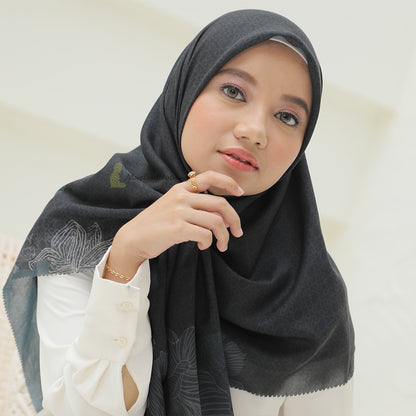 Aisyah Scarves® Black Poppy Series Scarf Hijab