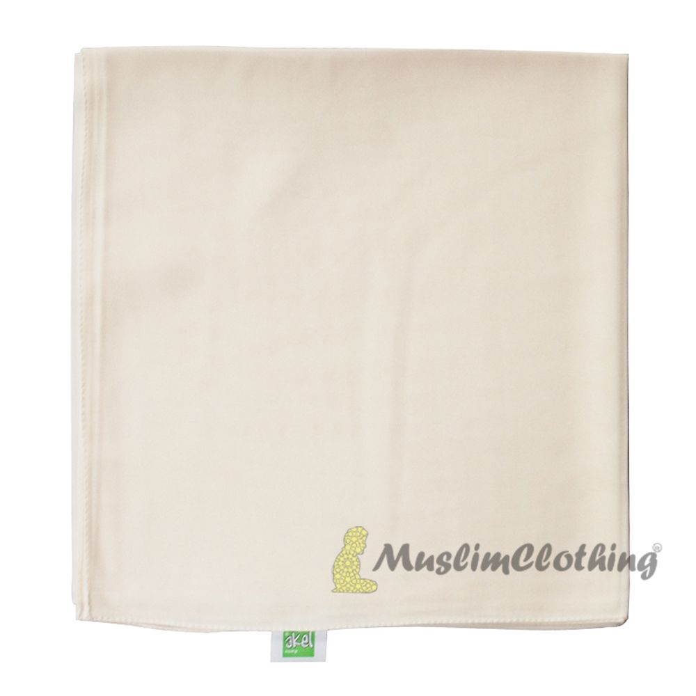 Off-White Borderless Chiffon Scarf Hijab Shawl Islamic Headwear
