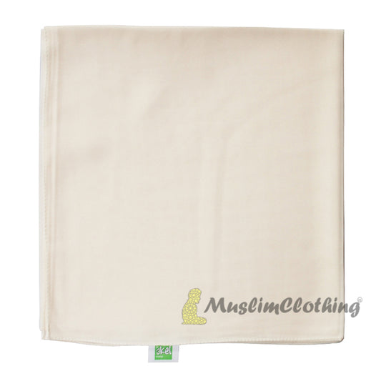 Off-White Borderless Chiffon Scarf Hijab Shawl Islamic Headwear