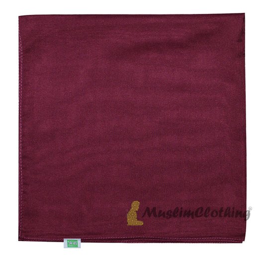 Dark Maroon Borderless Chiffon Scarf Hijab Shawl Islamic Headwear