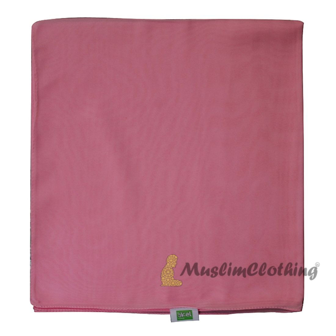 Pink Borderless Chiffon Scarf Hijab Shawl Islamic Headwear
